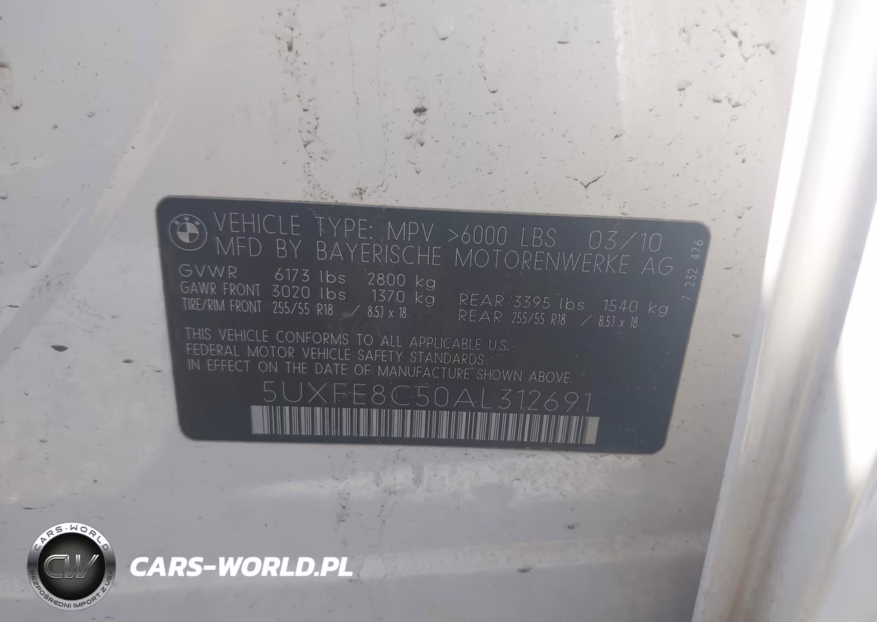 2010 BMW X5 xDrive48I VIN:5UXFE8C50AL312691 - 9