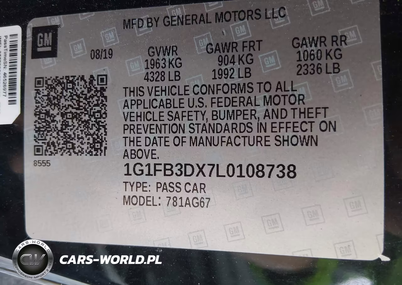 2020 Chevrolet Camaro Rwd 1Lt VIN:1G1FB3DX7L0108738 - 9