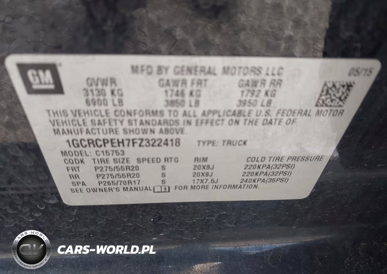 2015 Chevrolet Silverado 1500 Wt VIN:1GCRCPEH7FZ322418 - 9