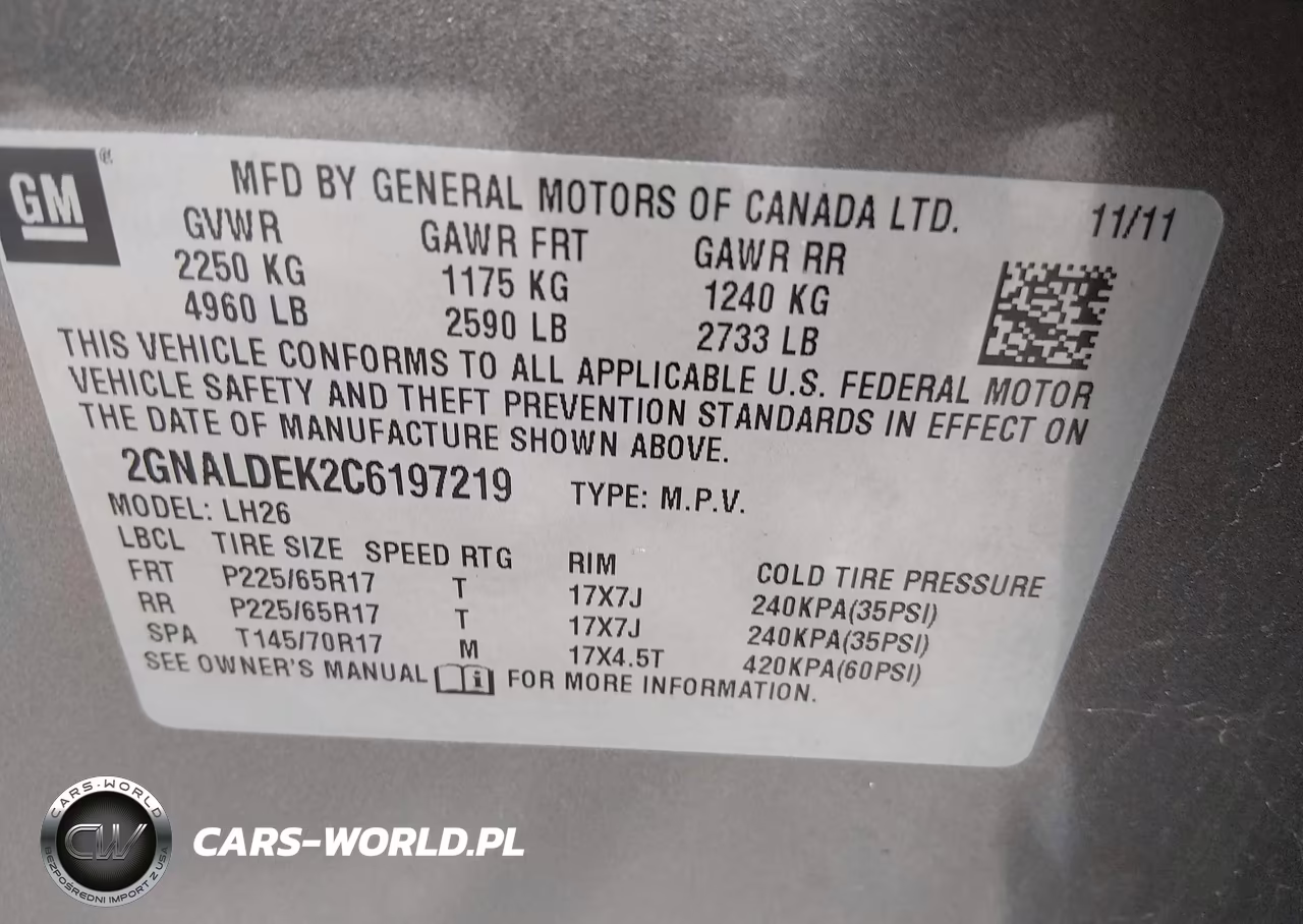 2012 Chevrolet Equinox 1Lt VIN:2GNALDEK2C6197219 - 9