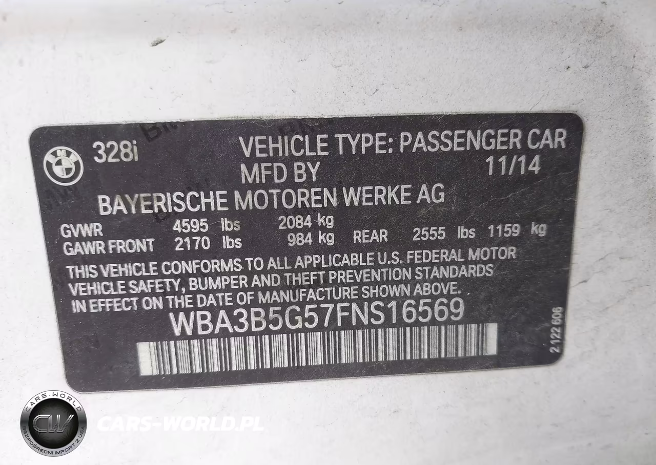 2015 BMW 328I xDrive VIN:WBA3B5G57FNS16569 - 9
