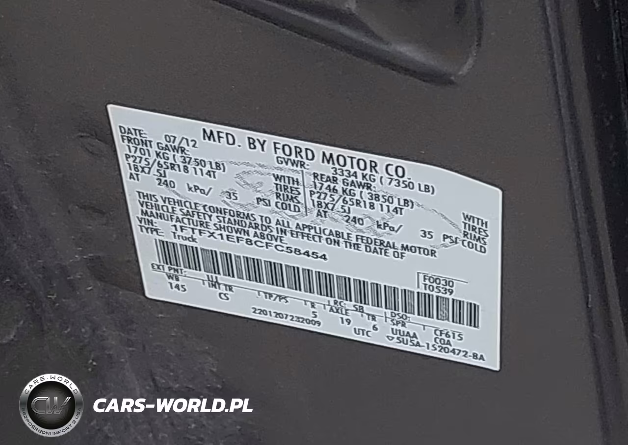 2012 Ford F-150 Stx VIN:1FTFX1EF8CFC58454 - 9
