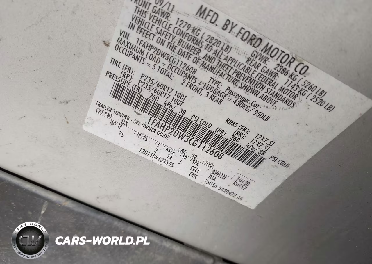 2012 Ford Taurus Se VIN:1FAHP2DW3CG112608 - 9