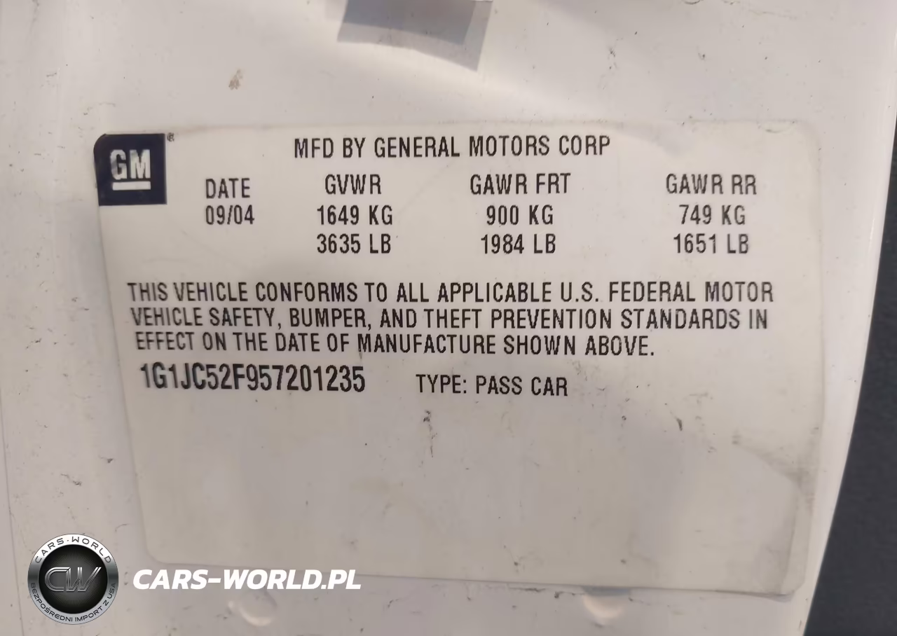 2005 Chevrolet Cavalier VIN:1G1JC52F957201235 - 9