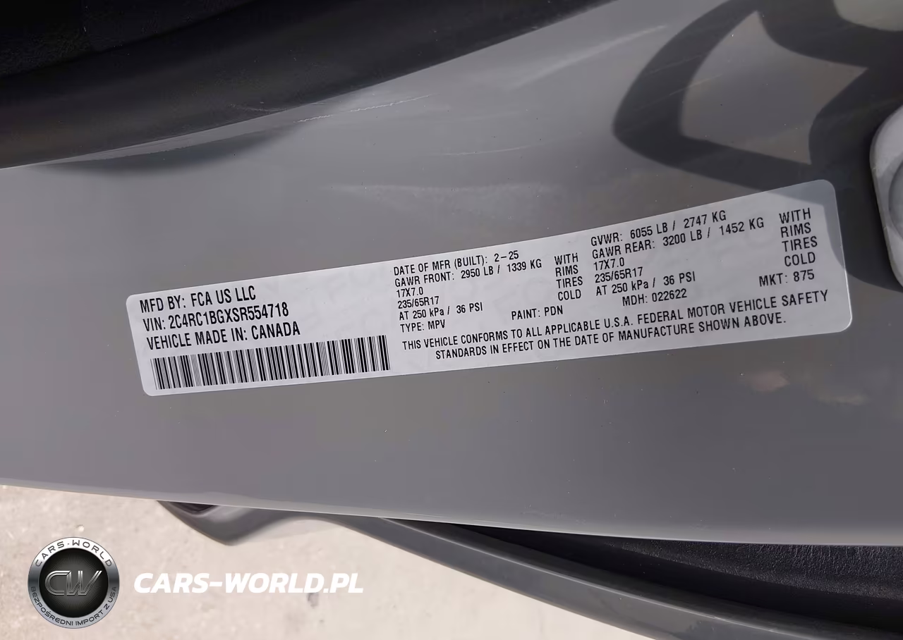 2025 Chrysler Pacifica Select VIN:2C4RC1BGXSR554718 - 9