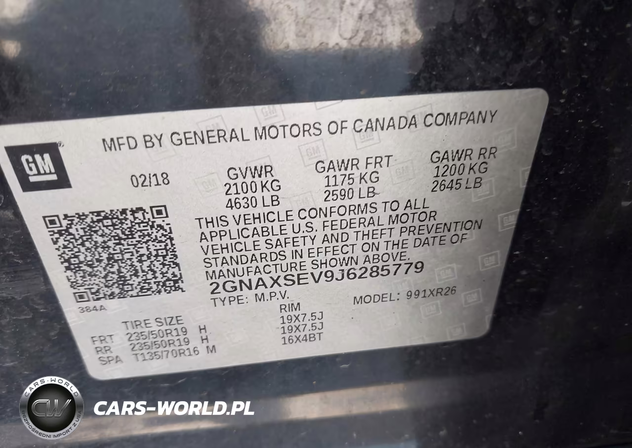 2018 Chevrolet Equinox Lt VIN:2GNAXSEV9J6285779 - 9