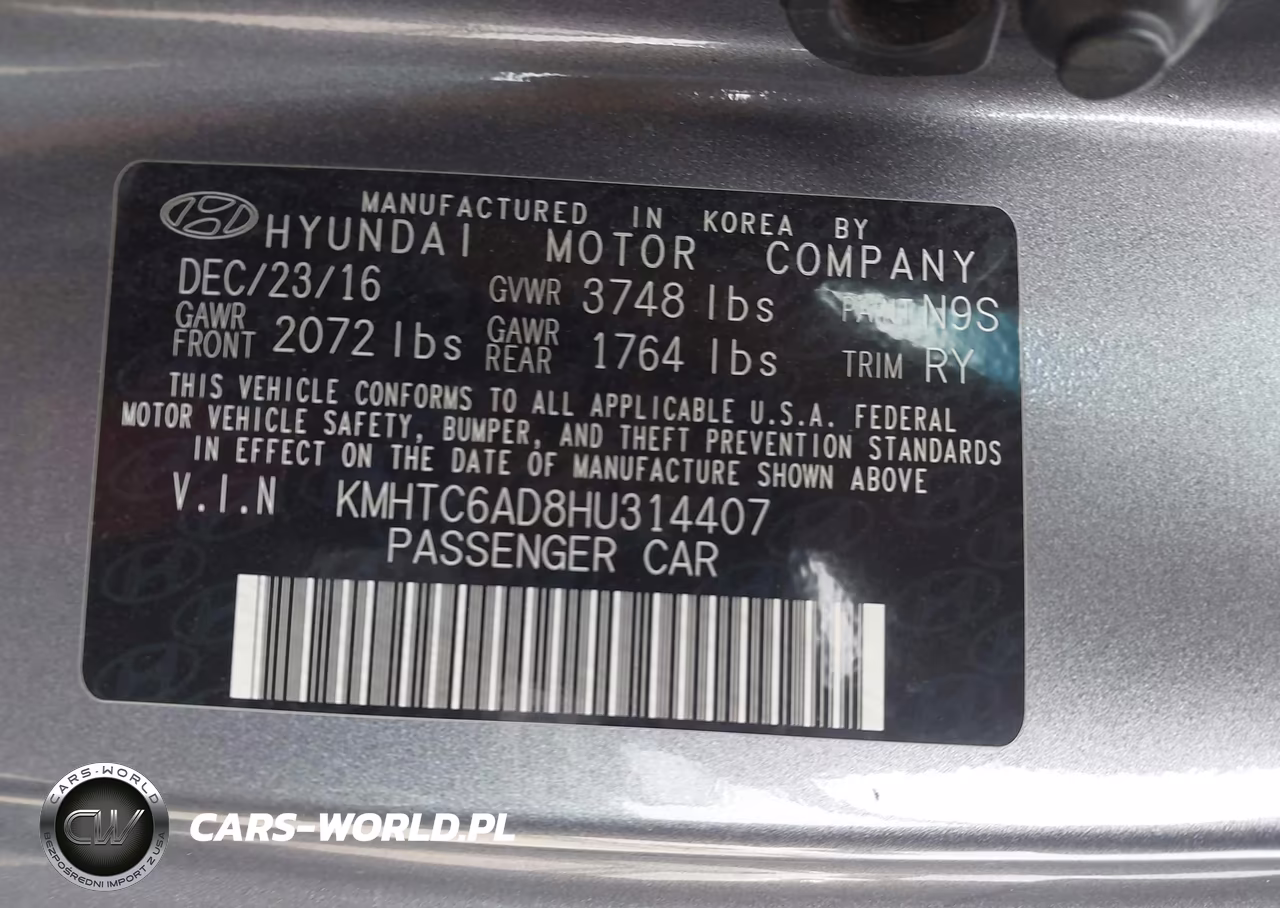 2017 Hyundai Veloster Value Edition VIN:KMHTC6AD8HU314407 - 9