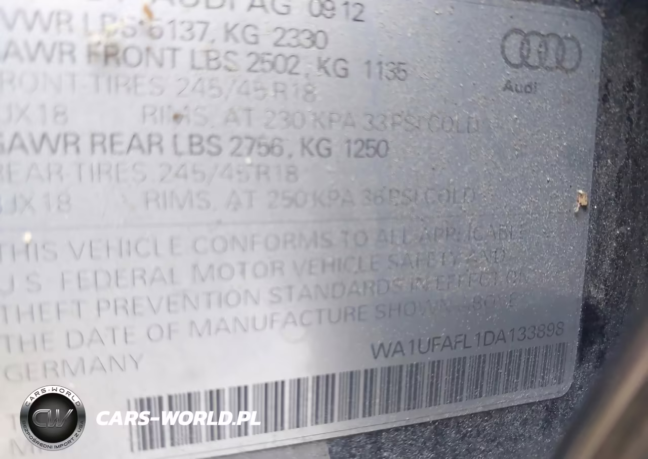 2013 Audi Allroad 2.0T Premium Plus VIN:WA1UFAFL1DA133898 - 9