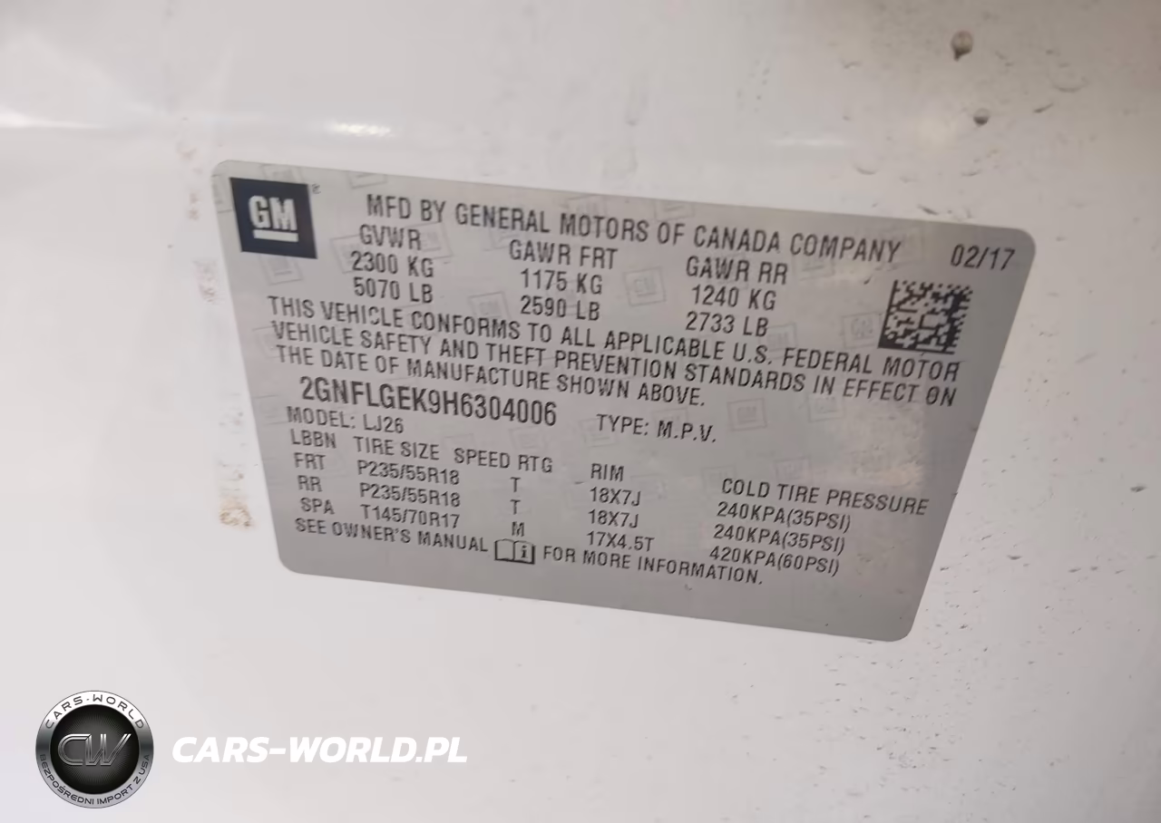 2017 Chevrolet Equinox Premier VIN:2GNFLGEK9H6304006 - 9