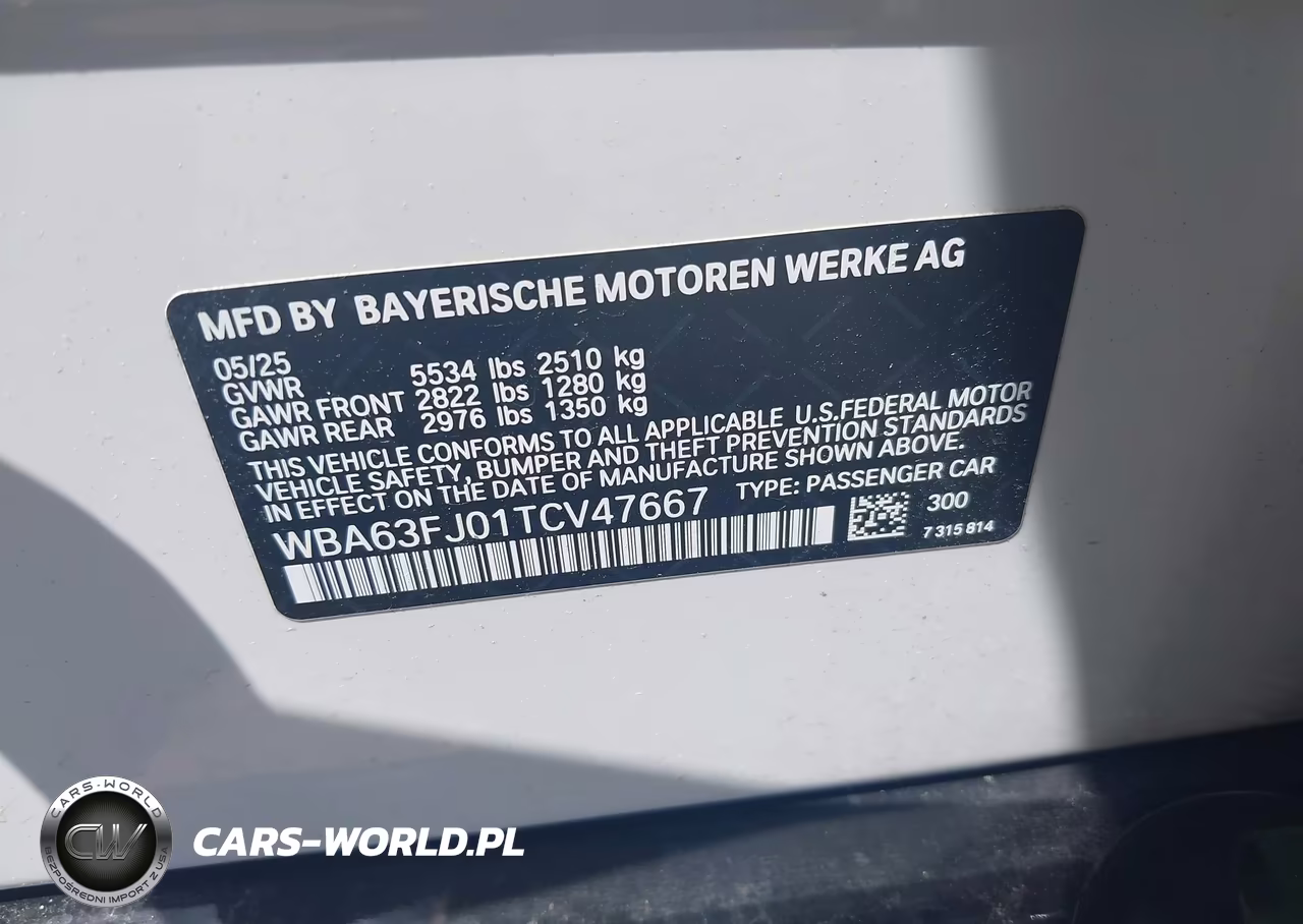 2026 BMW 540I xDrive VIN:WBA63FJ01TCV47667 - 9