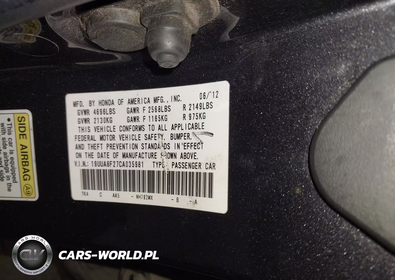 2012 Acura Tl 3.5 VIN:19UUA8F27CA035981 - 9