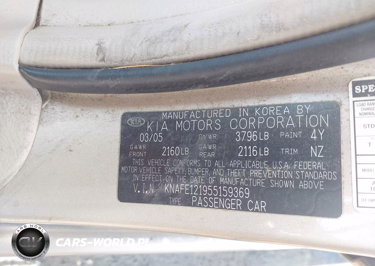 2005 Kia Spectra Ex-Lx-Sx VIN:KNAFE121955159369 - 9