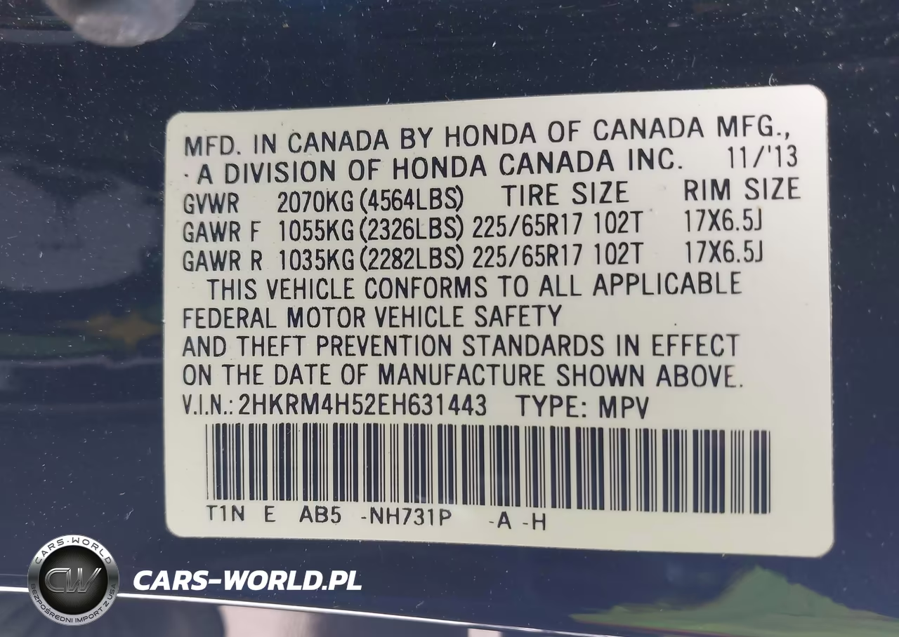 2014 Honda Cr-V Ex VIN:2HKRM4H52EH631443 - 9