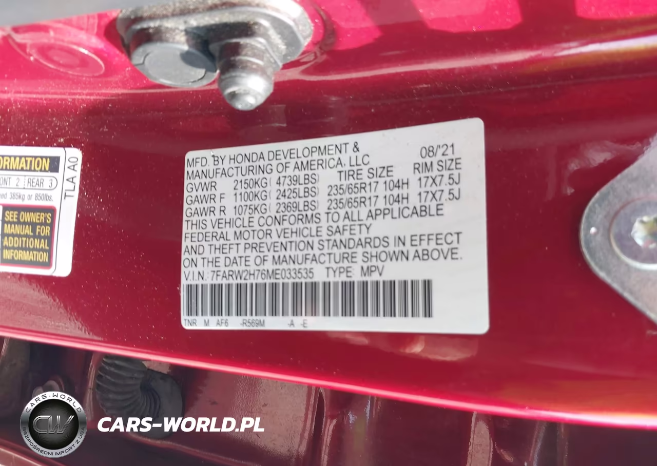 2021 Honda Cr-V Awd Special Edition VIN:7FARW2H76ME033535 - 9