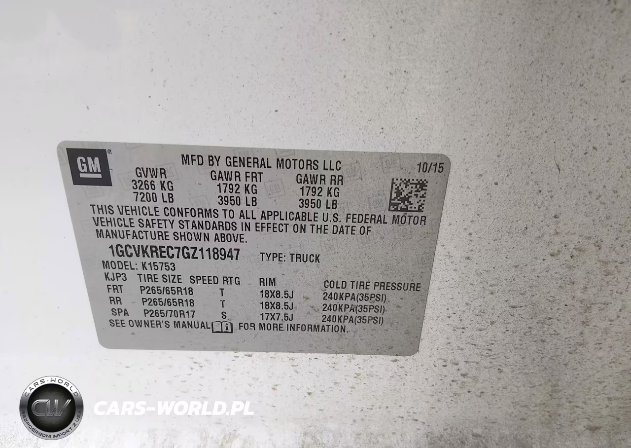 2016 Chevrolet Silverado 1500 2Lt VIN:1GCVKREC7GZ118947 - 9