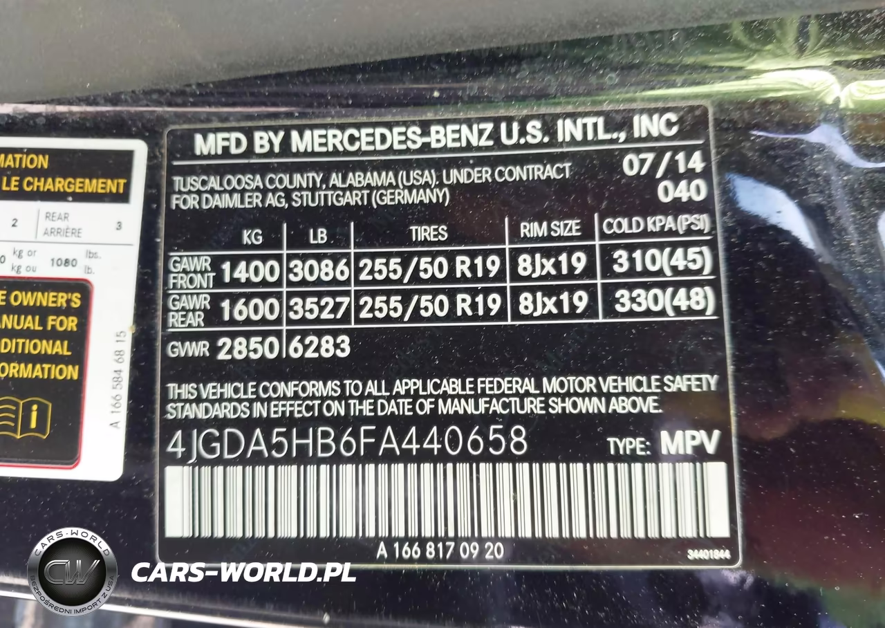 2015 Mercedes-Benz Ml 350 4Matic VIN:4JGDA5HB6FA440658 - 9