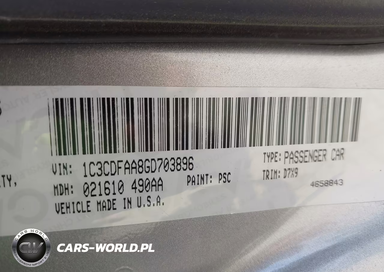 2016 Dodge Dart Se VIN:1C3CDFAA8GD703896 - 9