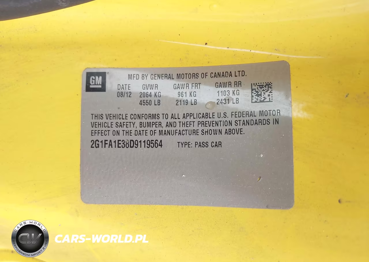 2013 Chevrolet Camaro 2Ls VIN:2G1FA1E38D9119564 - 9