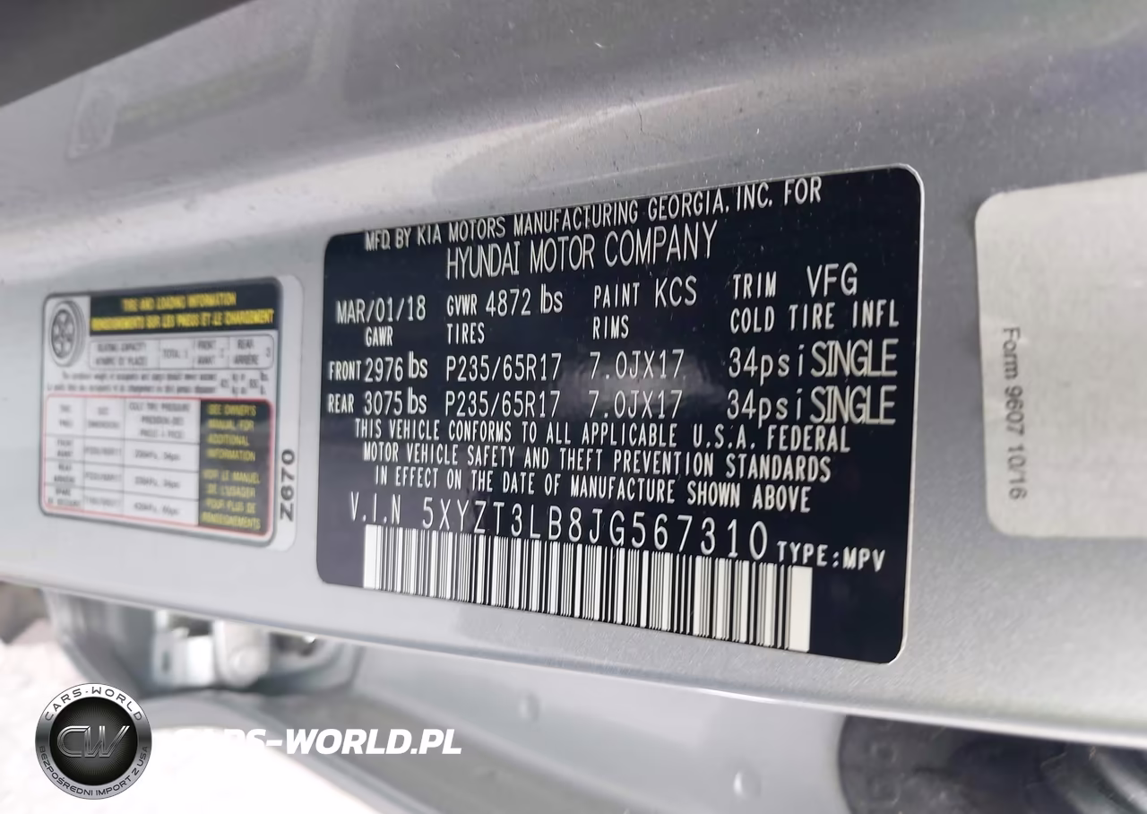2018 Hyundai Santa Fe Sport 2.4L VIN:5XYZT3LB8JG567310 - 9