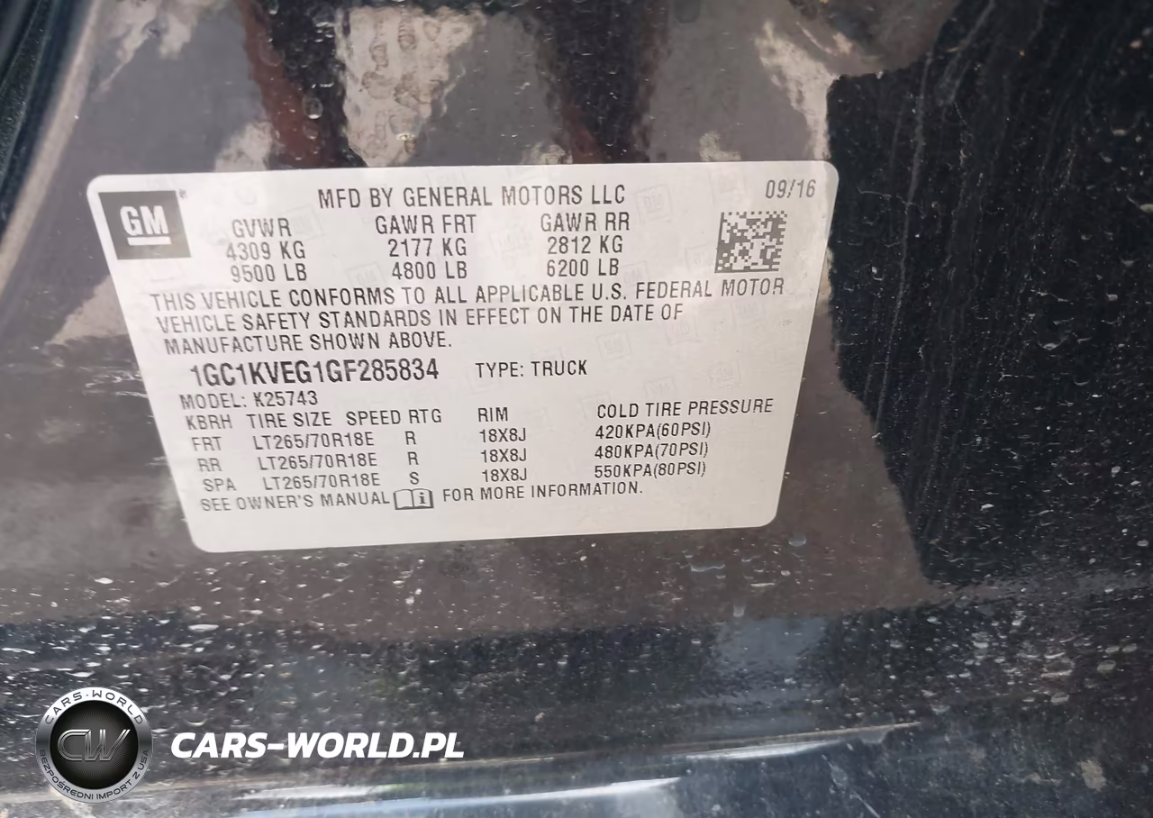 2016 Chevrolet Silverado 2500Hd Lt VIN:1GC1KVEG1GF285834 - 9