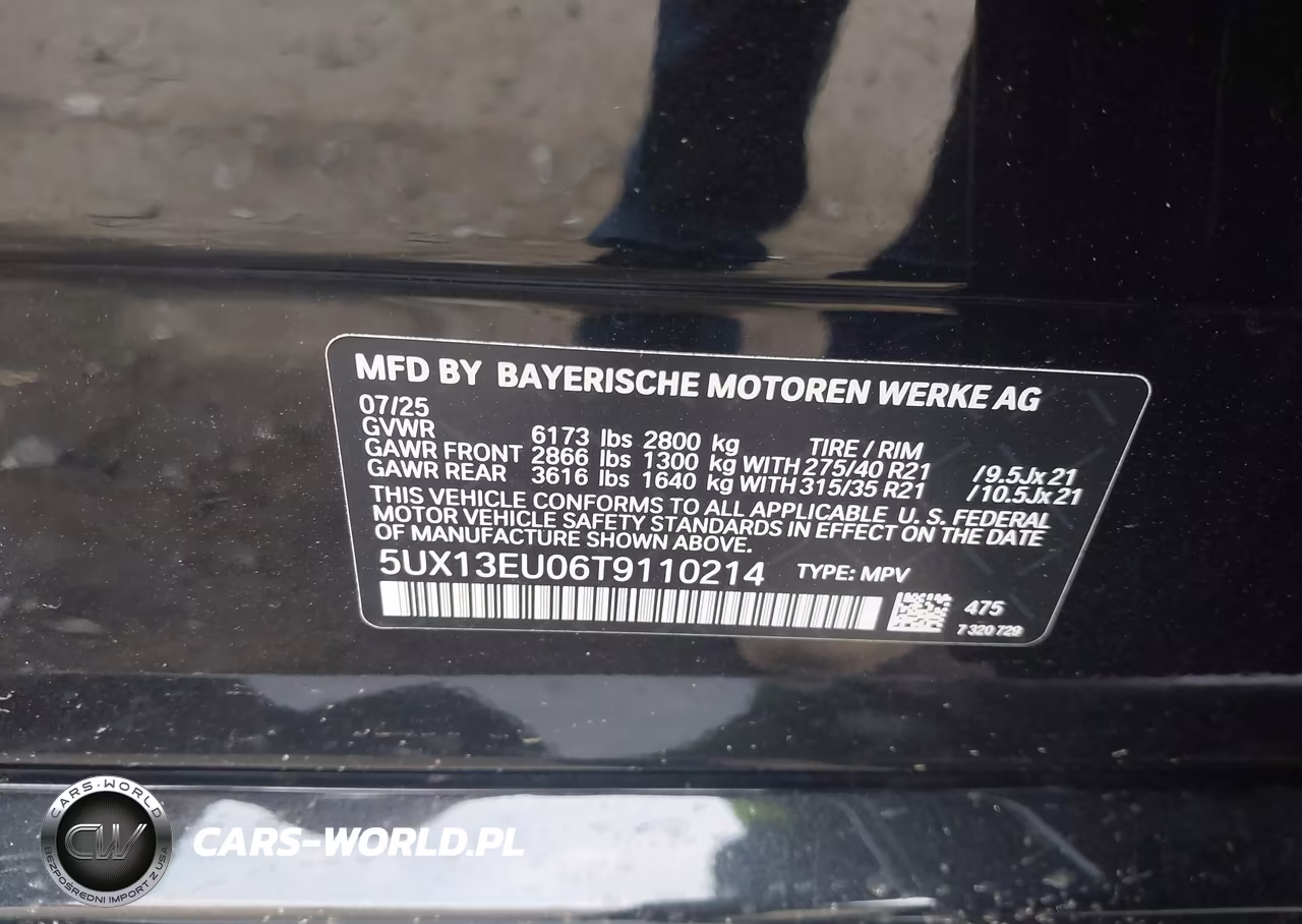 2026 BMW X5 Sdrive40I VIN:5UX13EU06T9110214 - 9