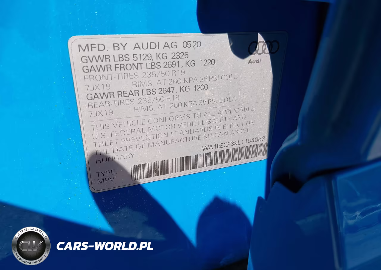 2020 Audi Q3 Premium Plus 45 Tfsi S Line Quattro Tiptronic VIN:WA1EECF39L1104053 - 9