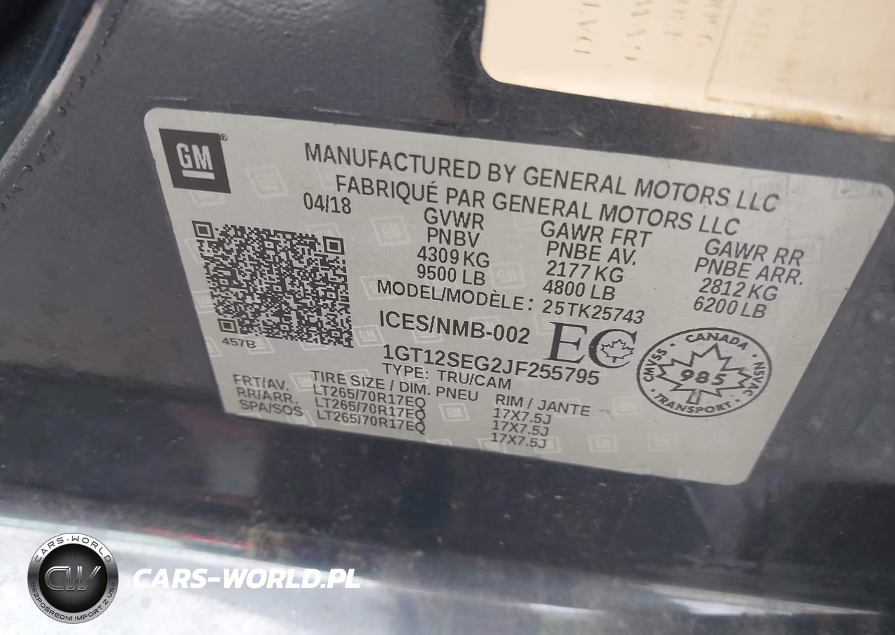 2018 GMC Sierra 2500Hd Sle VIN:1GT12SEG2JF255795 - 9