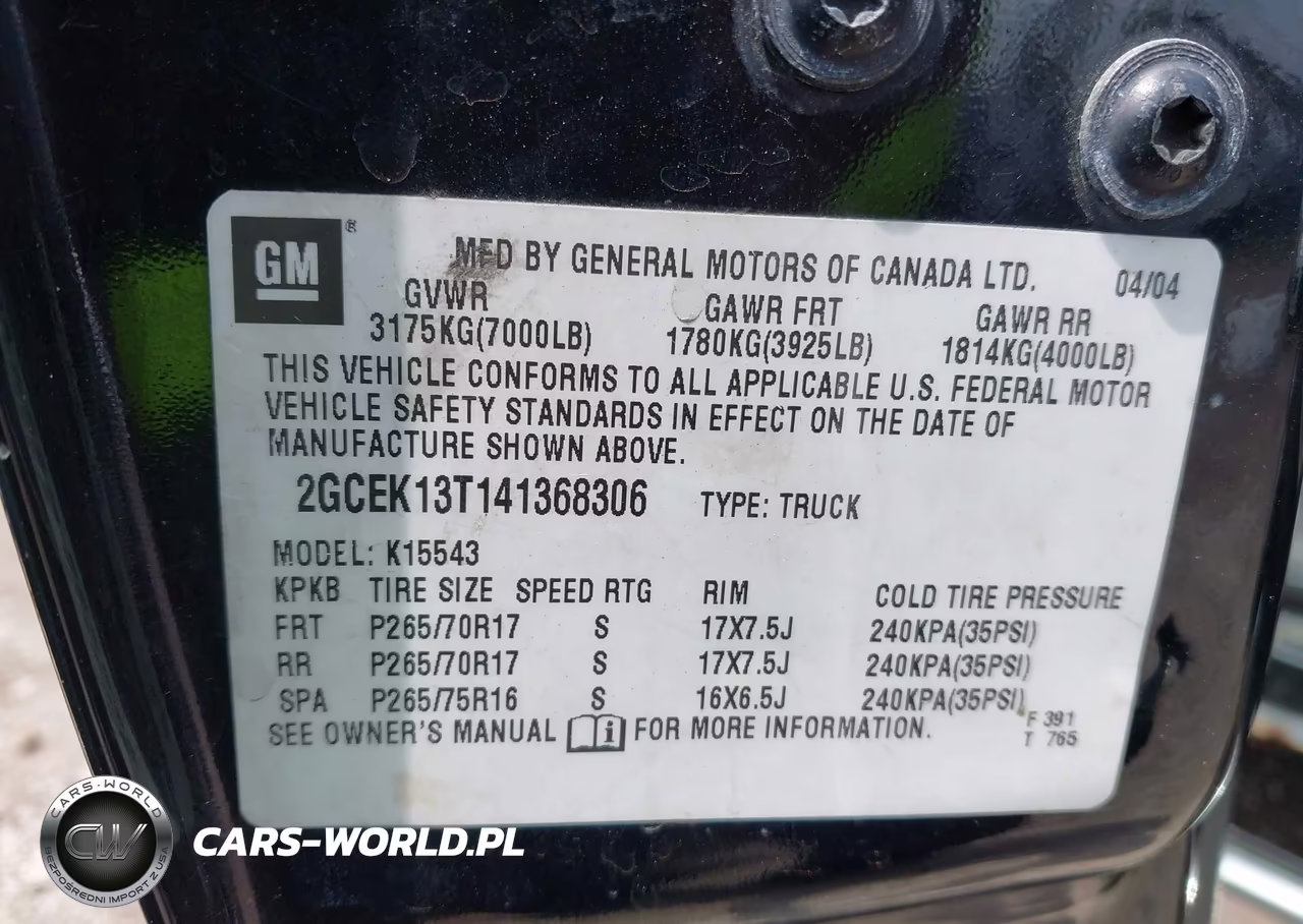 2004 Chevrolet Silverado 1500 Z71 VIN:2GCEK13T141368306 - 9