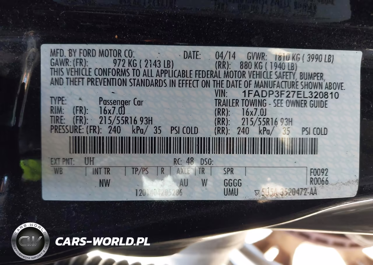 2014 Ford Focus Se VIN:1FADP3F27EL320810 - 9