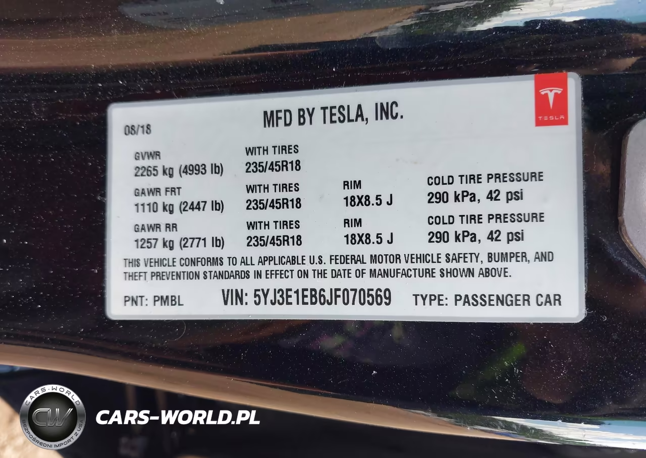 2018 Tesla Model 3 Long Range-Performance VIN:5YJ3E1EB6JF070569 - 9