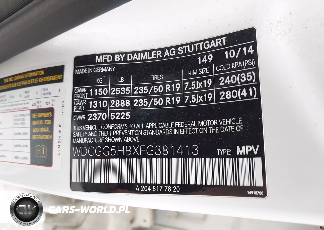 2015 Mercedes-Benz Glk 350 VIN:WDCGG5HBXFG381413 - 9