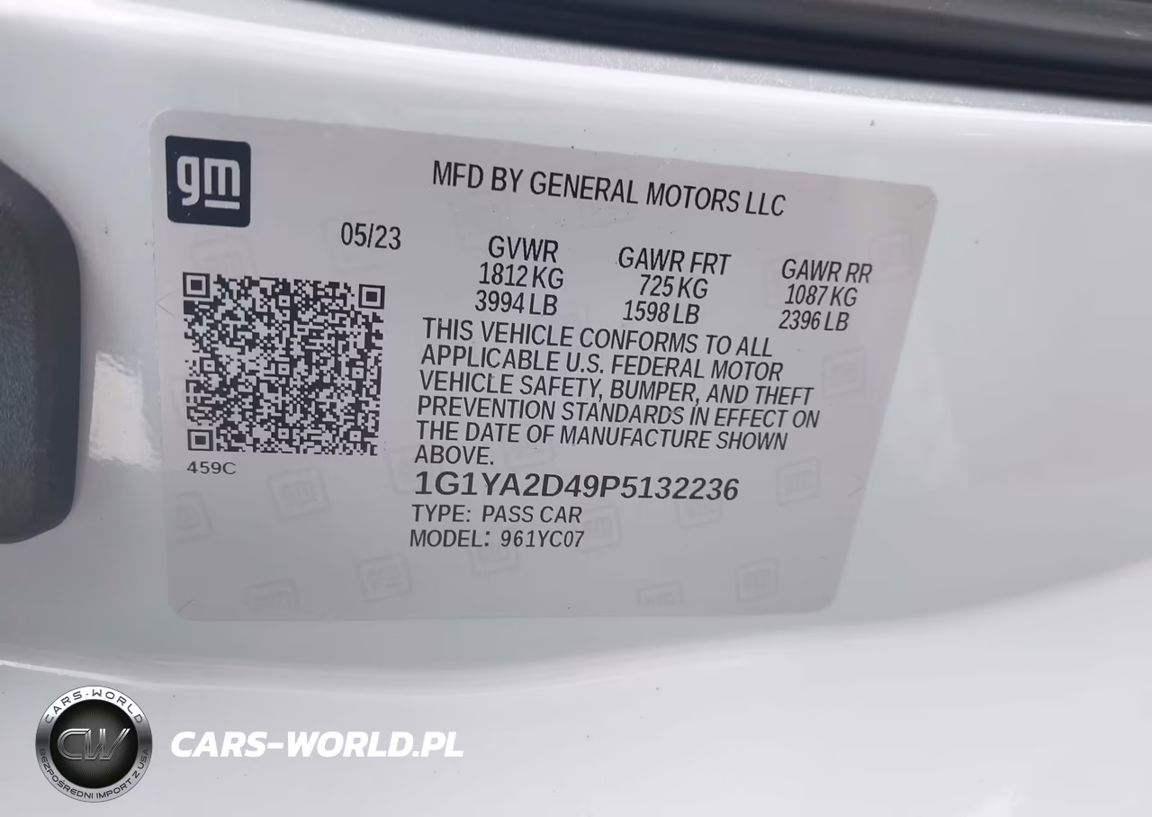 2023 Chevrolet Corvette Stingray Rwd 1Lt VIN:1G1YA2D49P5132236 - 9