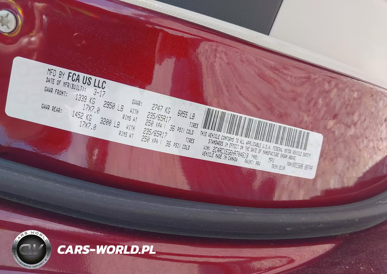 2017 Chrysler Pacifica Touring-L Plus VIN:2C4RC1EG6HR704618 - 9