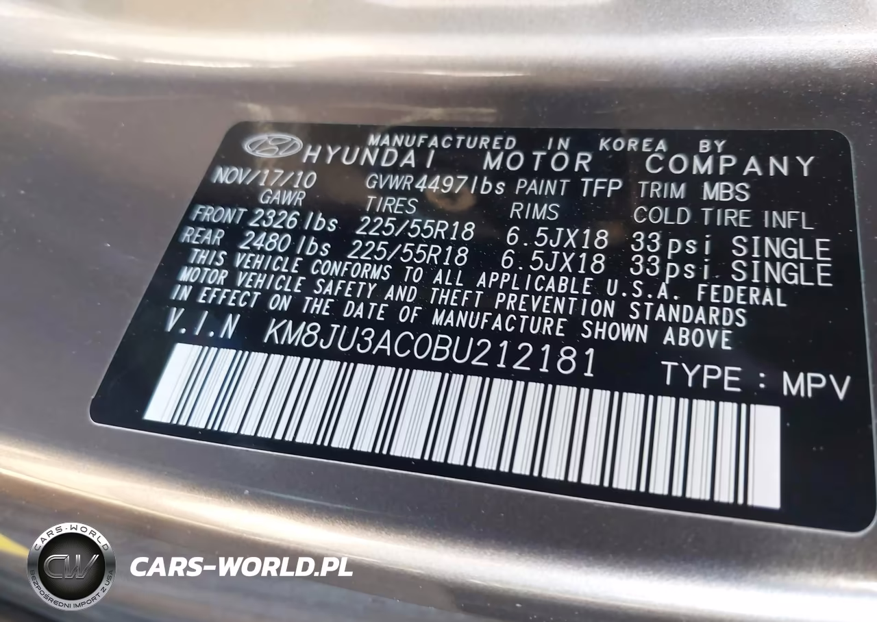 2011 Hyundai Tucson Limited VIN:KM8JU3AC0BU212181 - 9