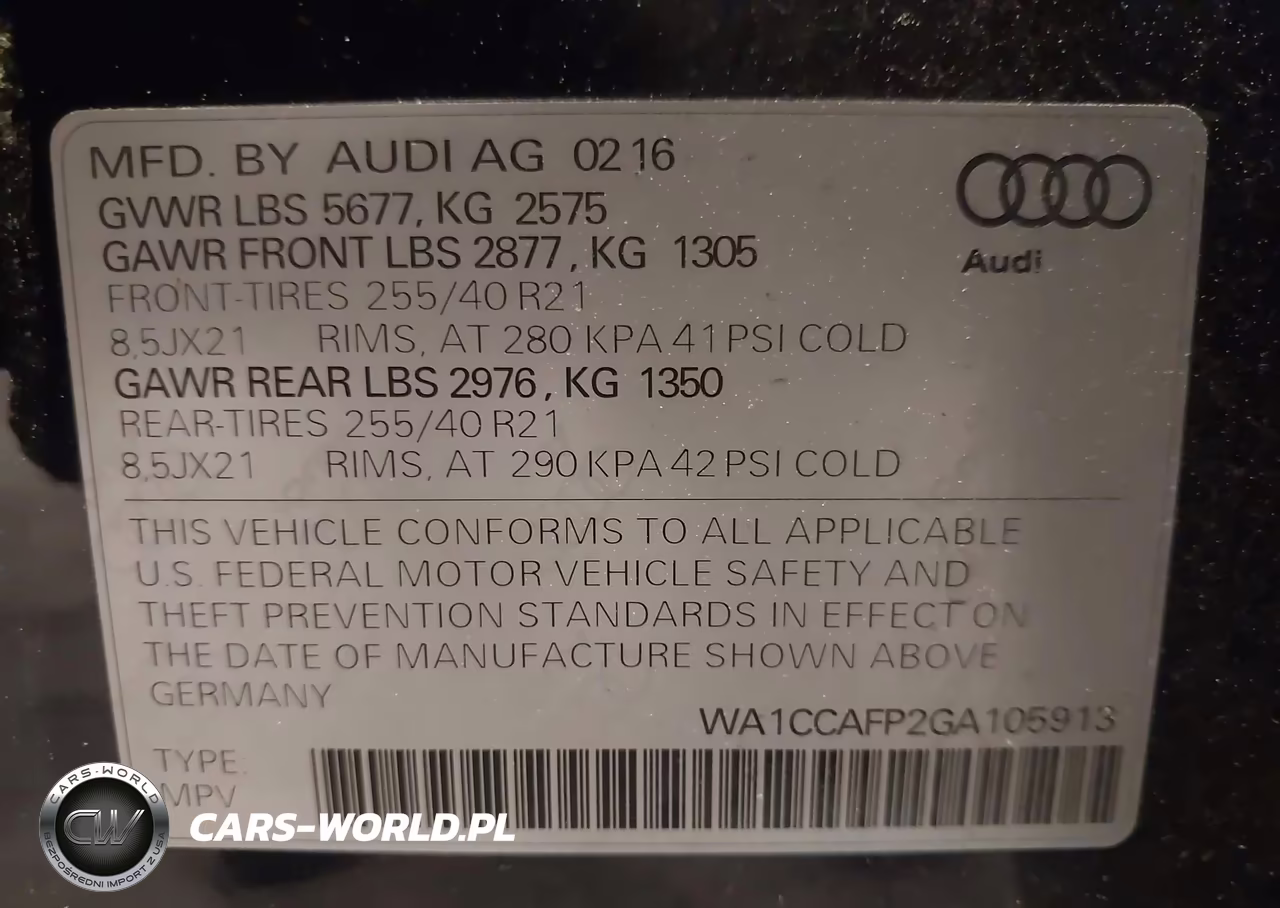 2016 Audi Sq5 3.0T Premium Plus VIN:WA1CCAFP2GA105913 - 9