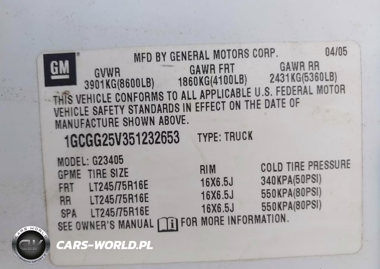 2007 Chevrolet Express Work Van VIN:1GCGG25V371225690 - 9