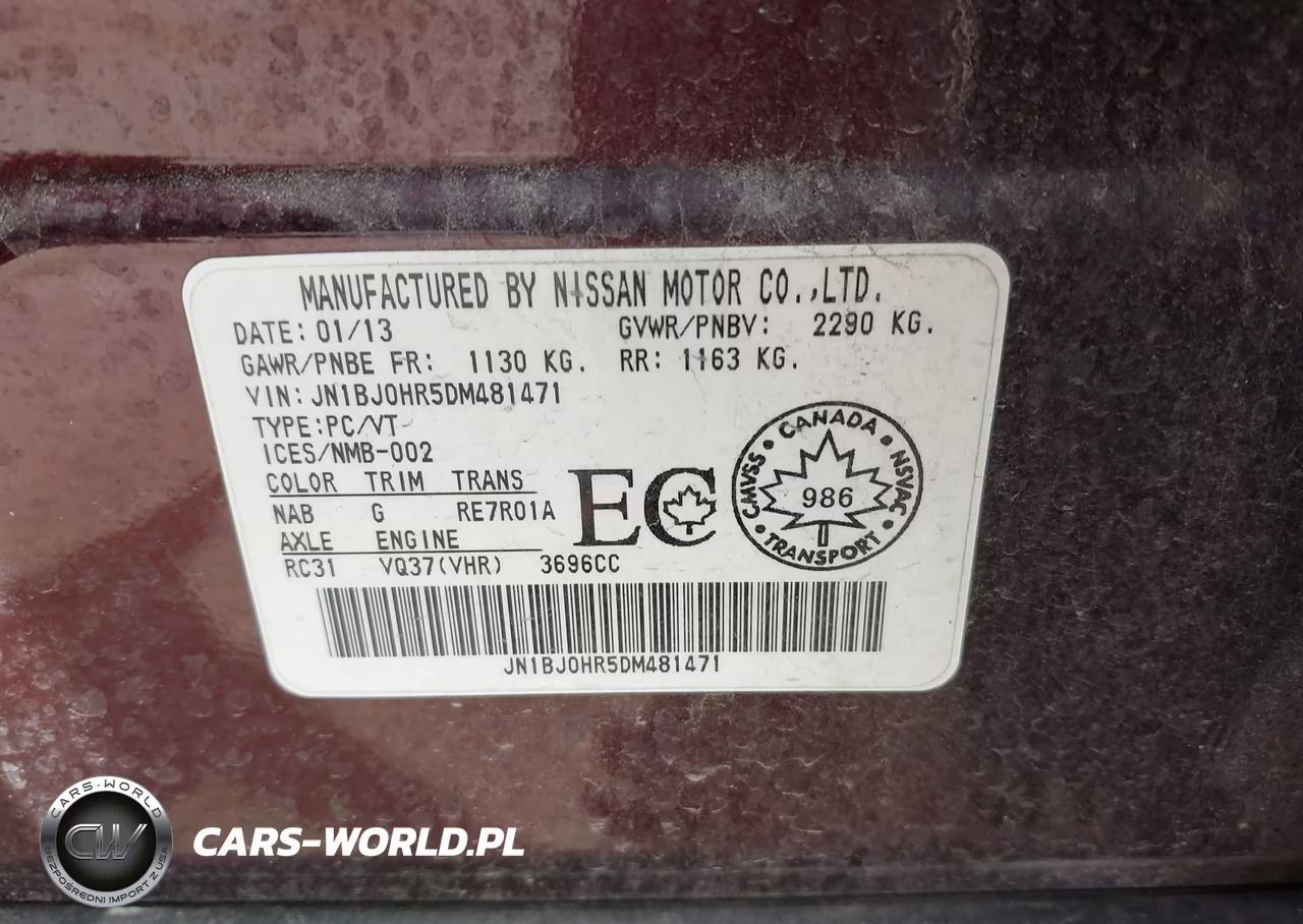 2013 Infiniti Ex37 Journey VIN:JN1BJ0HR5DM481471 - 9