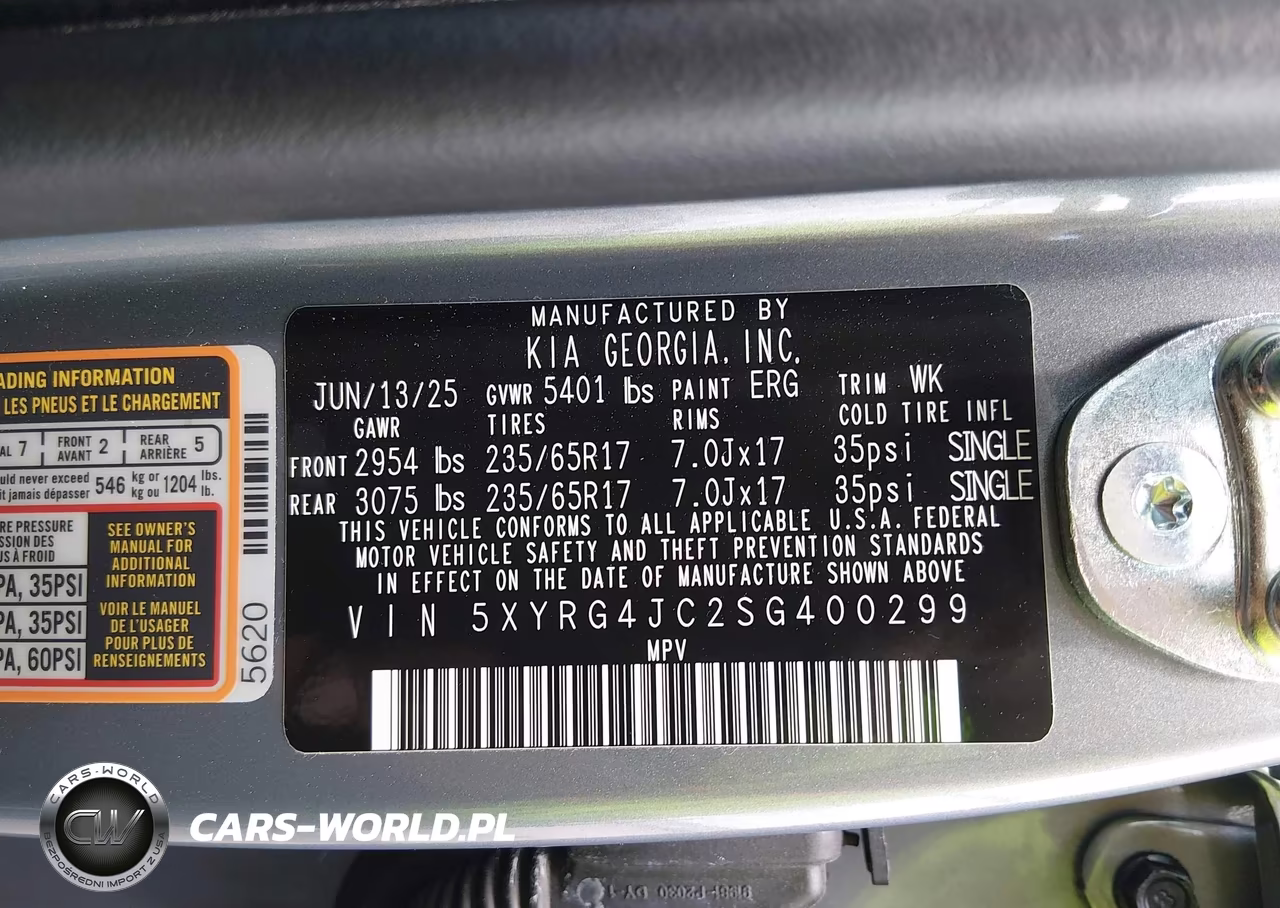 2025 Kia Sorento Lx VIN:5XYRG4JC2SG400299 - 9