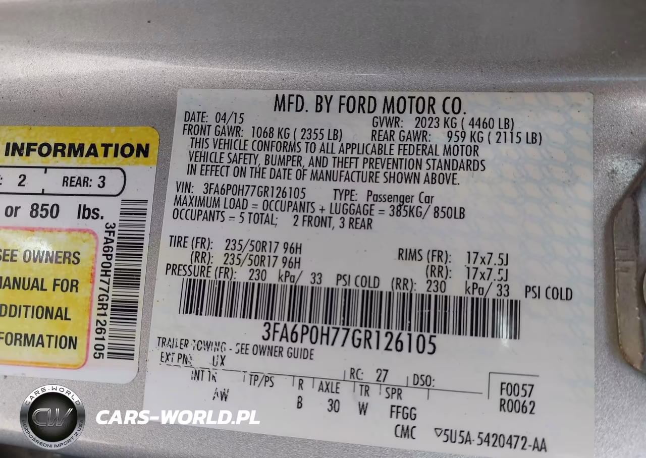 2016 Ford Fusion Se VIN:3FA6P0H77GR126105 - 9