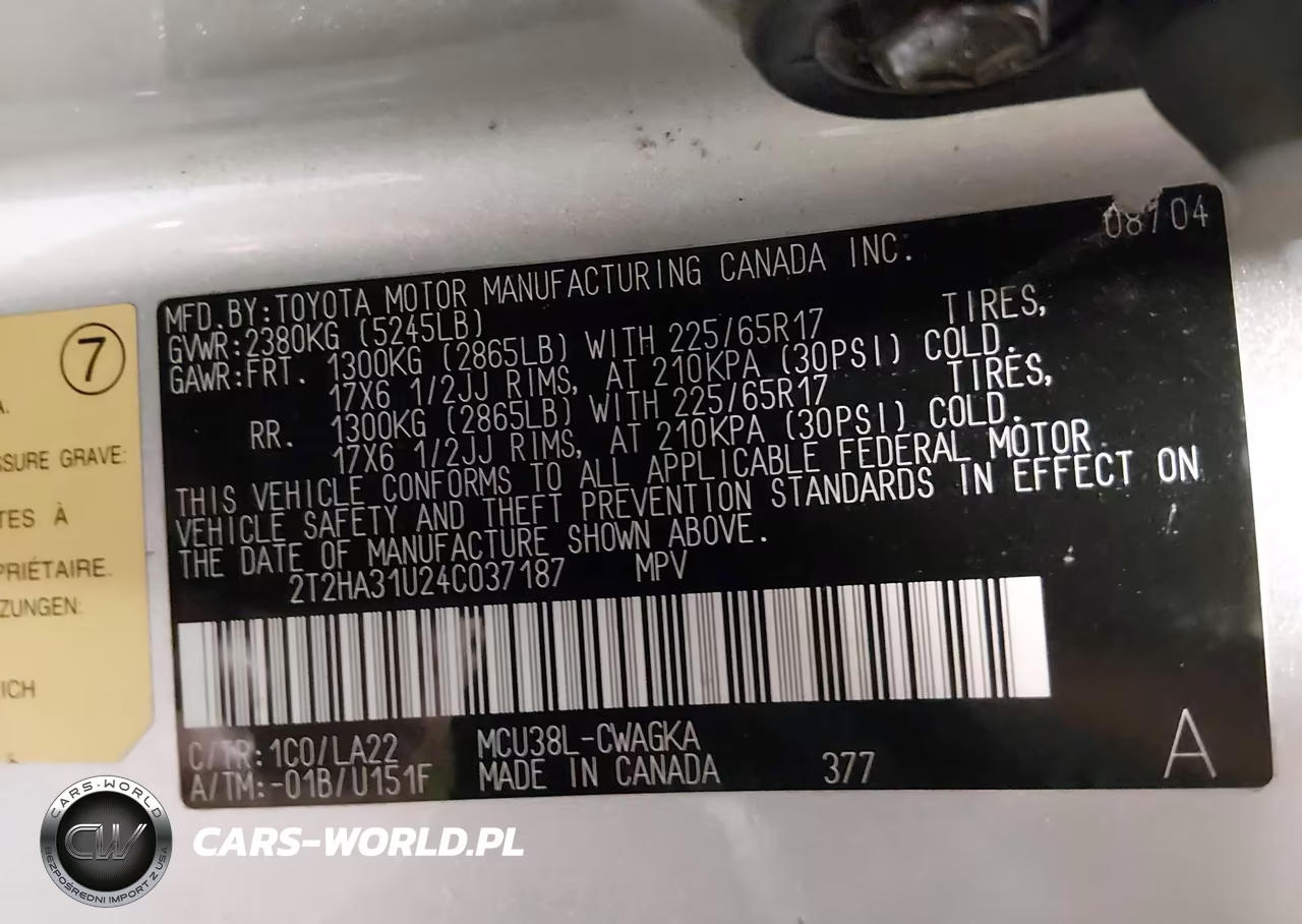 2004 Lexus Rx 330 VIN:2T2HA31U24C037187 - 9