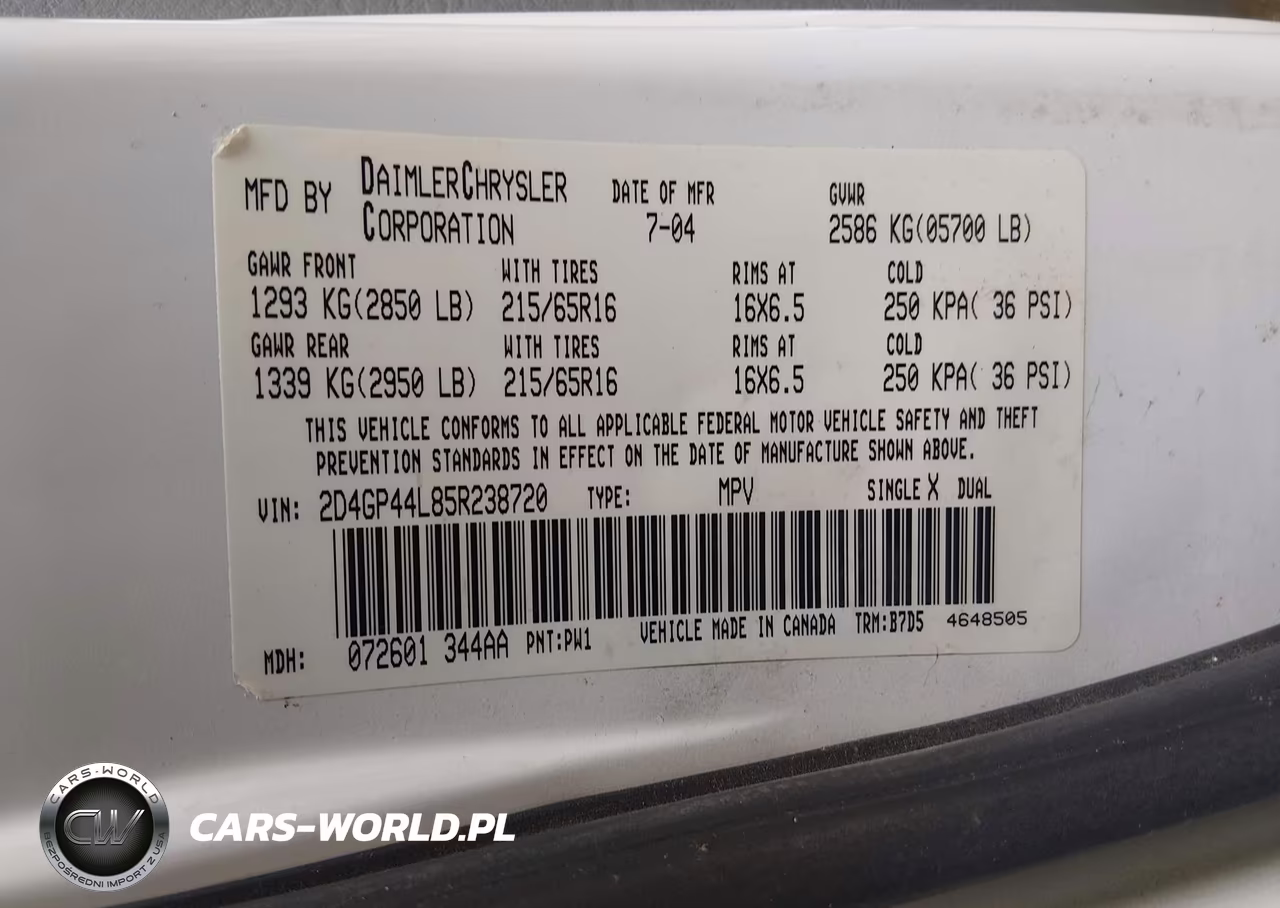 2007 Chrysler Town & Country Touring VIN:2A4GP54L27R232864 - 9