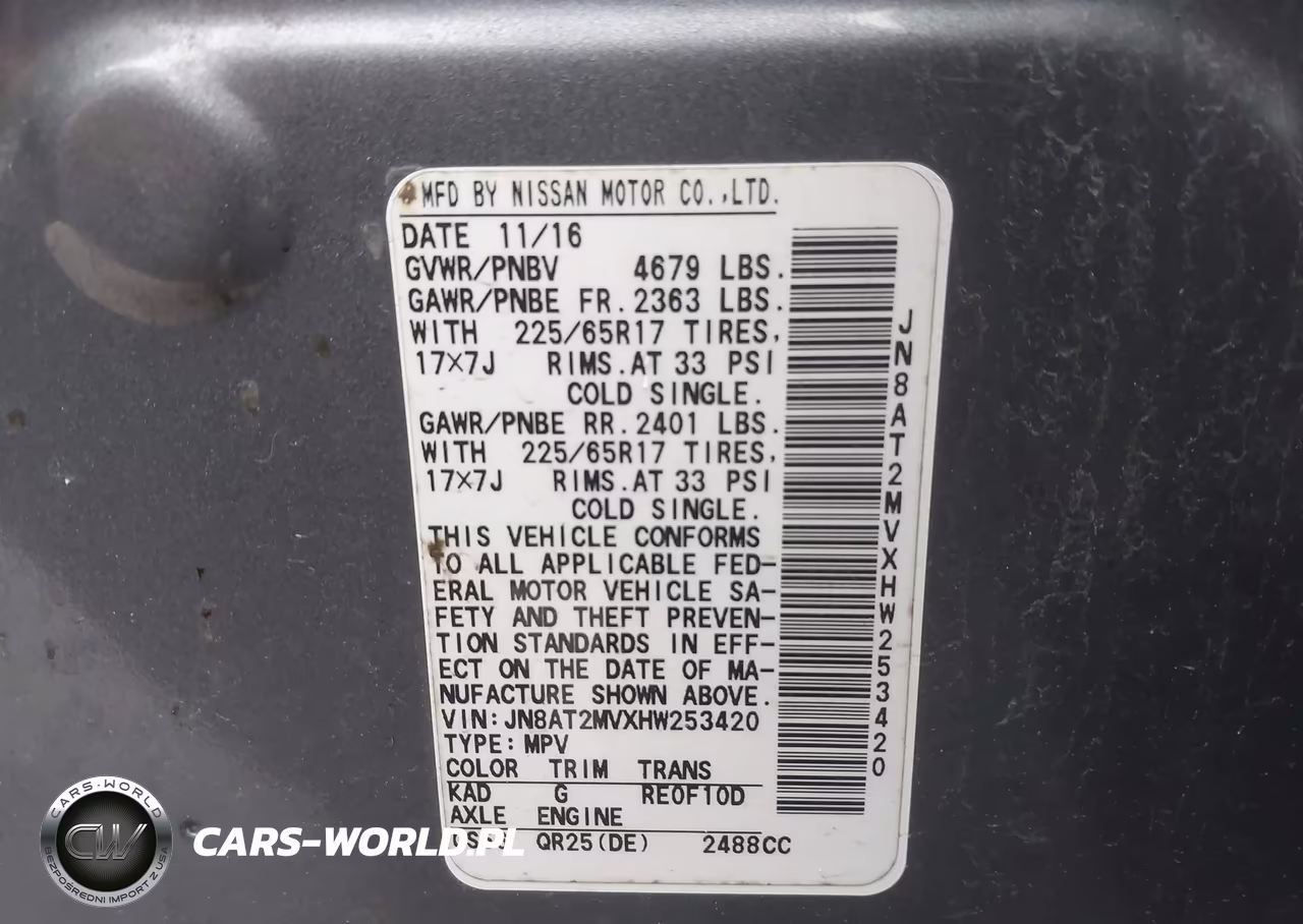 2017 Nissan Rogue S VIN:JN8AT2MVXHW253420 - 9