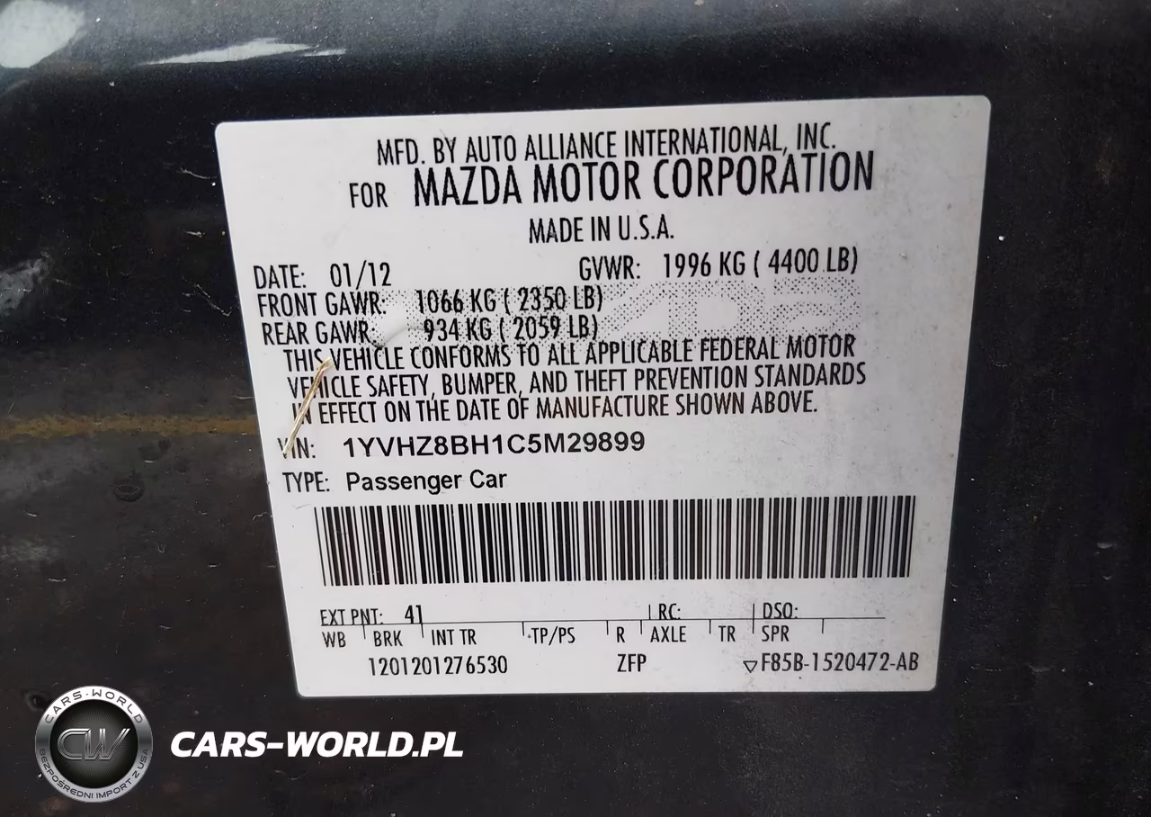2012 Mazda Mazda6 I Sport VIN:1YVHZ8BH1C5M29899 - 9