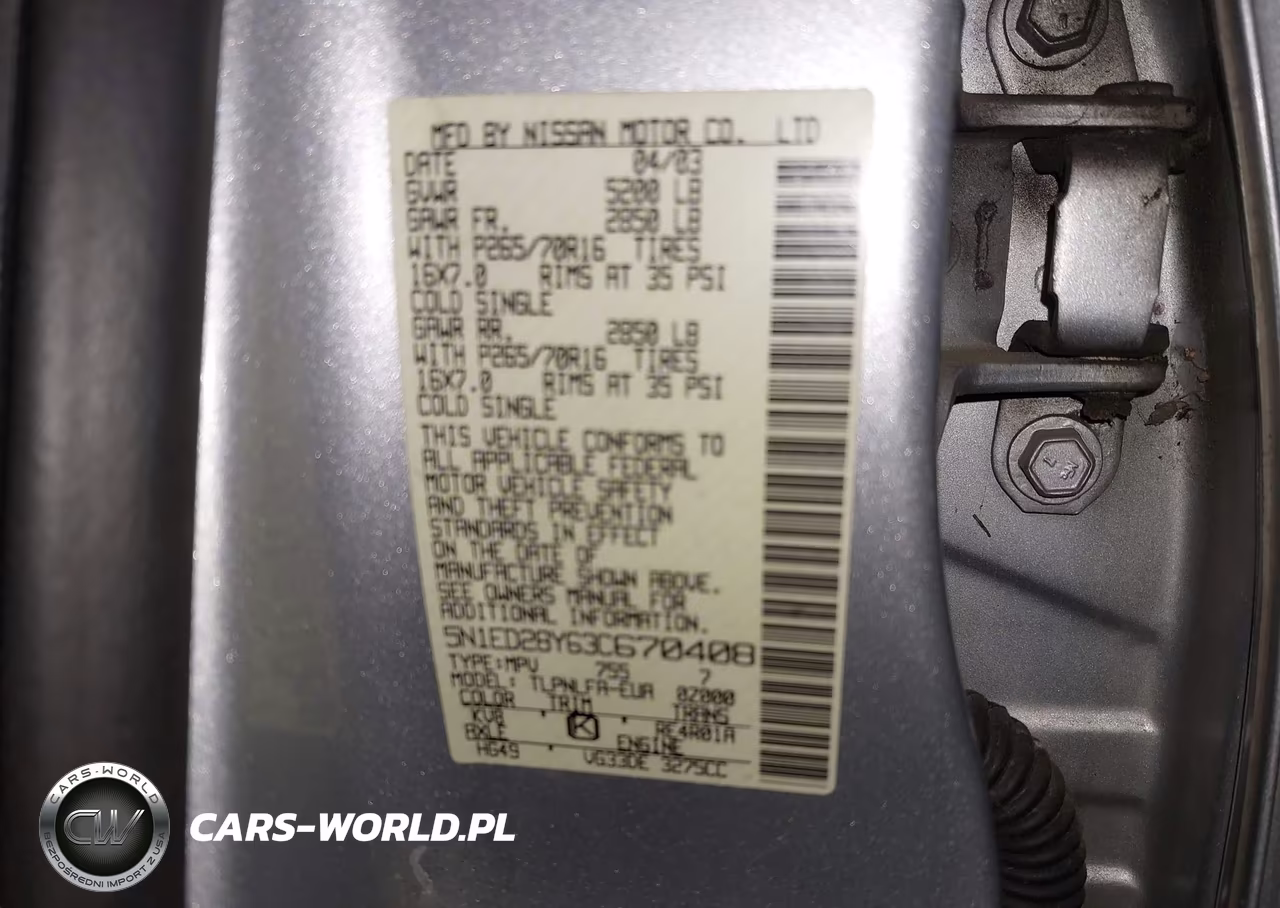 2003 Nissan Xterra Se VIN:5N1ED28Y63C670408 - 9