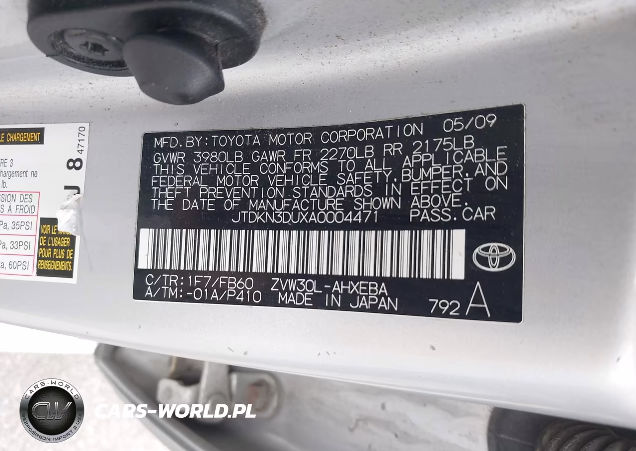 2010 Toyota Prius Iii VIN:JTDKN3DUXA0004471 - 9