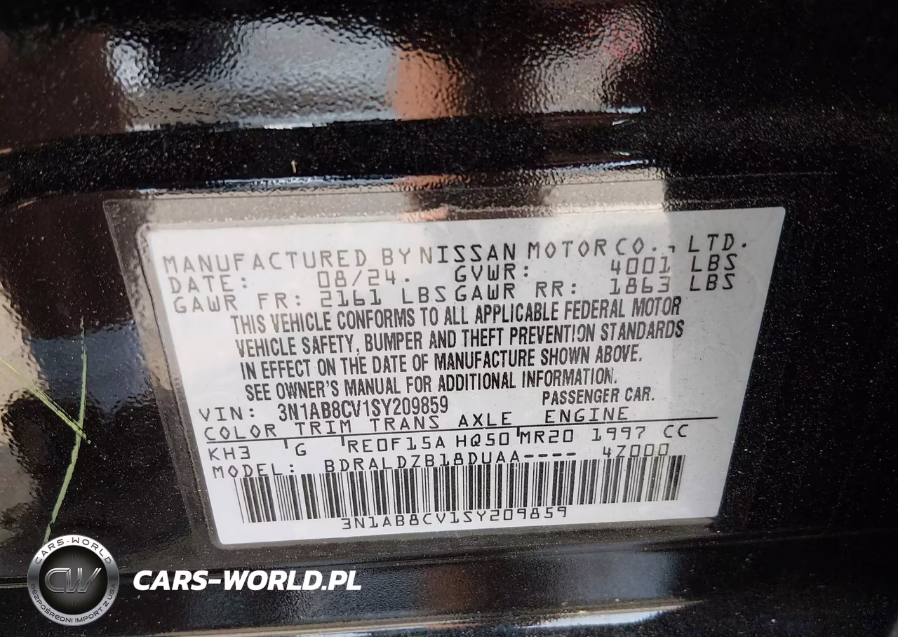 2025 Nissan Sentra Sv VIN:3N1AB8CV1SY209859 - 9