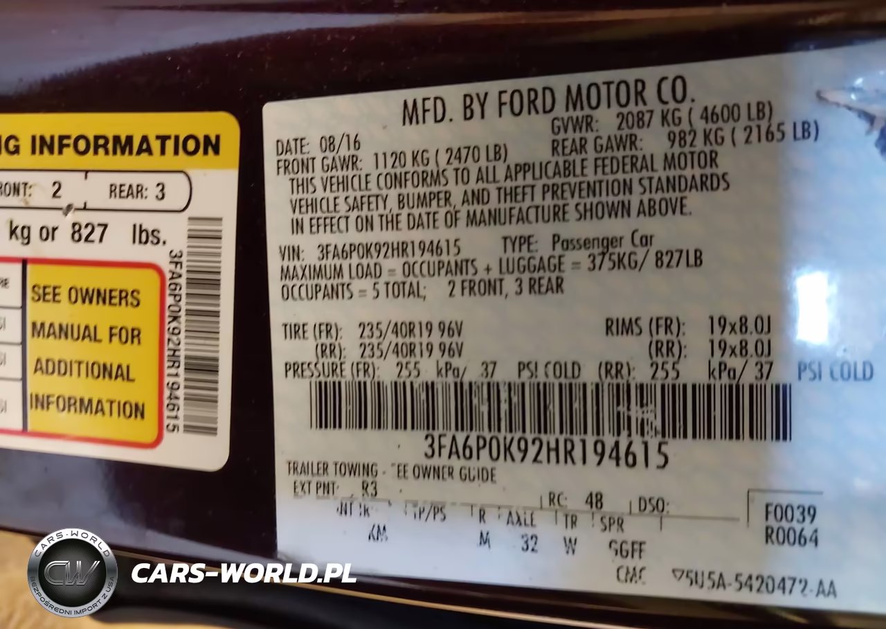 2017 Ford Fusion Titanium VIN:3FA6P0K92HR194615 - 9