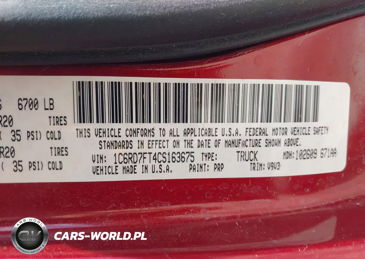 2012 Ram 1500 St VIN:1C6RD7FT4CS163675 - 9