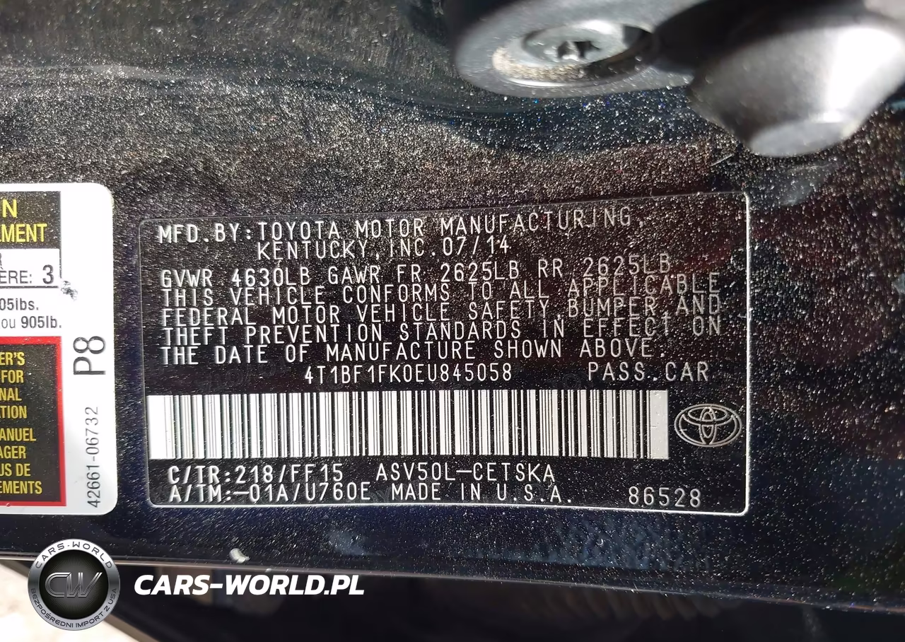 2014 Toyota Camry Se Sport VIN:4T1BF1FK0EU845058 - 9