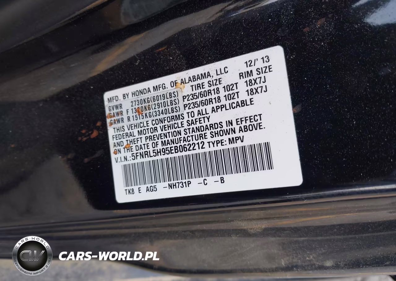 2014 Honda Odyssey Touring-Touring Elite VIN:5FNRL5H95EB062212 - 9